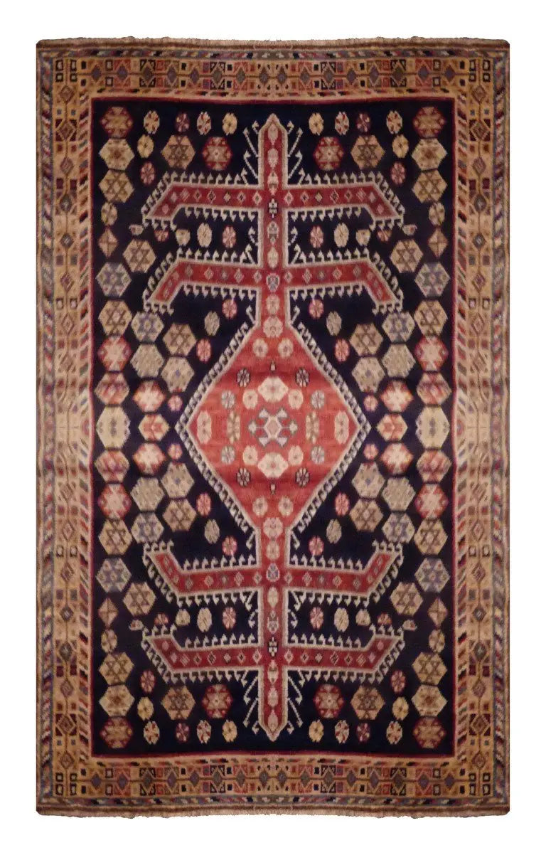 Iranian Kashan Hand-Knotted Rug Made With Natural Wool & Cotton Color Antique Peach 6'7" X 4'7" Pan8115